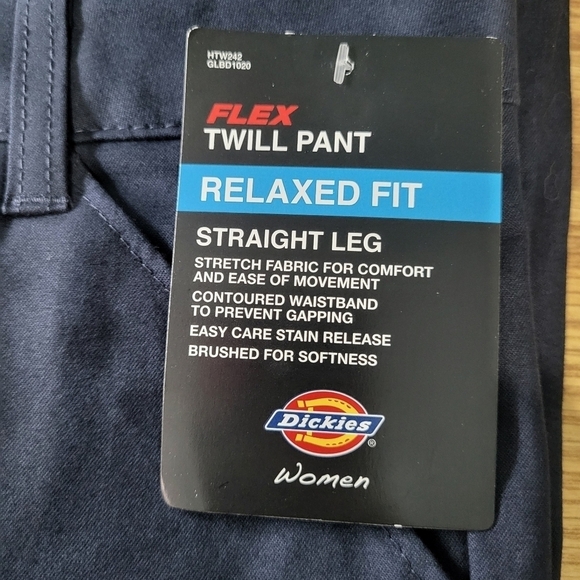 Dickies Darkest Blue Relaxed Fit Twill Pants Size 4 Short - Picture 5 of 9